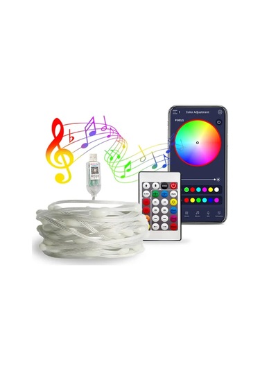 10m Rgb Usb Bluetooth Led Işık Yılbaşı Ağacı Işığı Dekor Lefi