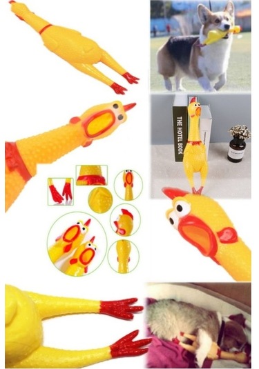 Markapet Sesli Horoz Eğlenceli Köpek Ve Kediler İçin Sesli Öten Horoz Oyuncak 15 Cm