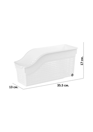 El Casa Tekerlekli Konteyner, 35,5x13x17 Cm, 5,9 L 179993341 Beyaz