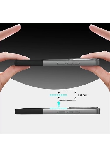 Xiaomi Redmi Note 13 Pro 4g Kılıf Magsafe Şarj Kartlıklı Mıknatıslı Duble 1.7mm Kapak Kart Bölmeli L