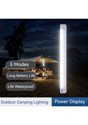 Suofeng Led Kamp Feneri 40cm 5 Işık Modu Parlak-ıslak-üst-dünya-alt Manyetik Usb Şarjlı Su Geçirmez 1800mah Ly-1003b Gümüş