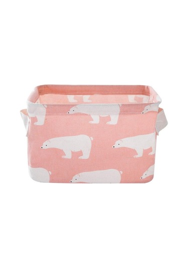 Pembe 1 Adet Keten Masaüstü Saklama Kutusu Su Geçirmez Oyuncak Çeşitli Eşyalar Depolama Sepeti Kozmetik İç Giyim Sepet 56366536