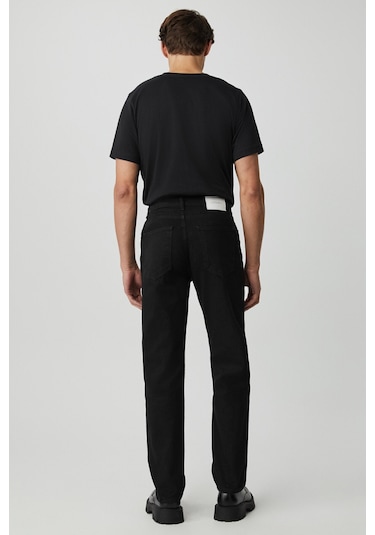 BRUNO Erkek Regular Fit Rahat Kesim Kalın Dokulu Yıkama Efektli Magic Denim Siyah Jeans