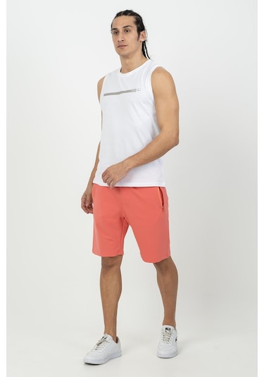 Maraton Sportswear Regular Erkek Bisiklet Yaka Kolsuz Basic Beyaz Atlet 21723-Beyaz
