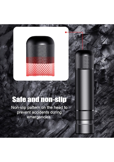 Springsun Acil Durum Çekiçli Cam Kırıcı Ve Emniyet Kemeri Kesici - 2'li Fonksiyonlu Araç Kurtarma Aleti