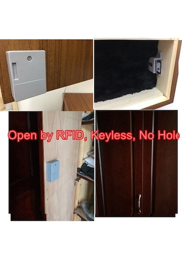 Besthome1 Pil Rfid İç Kart Sensör Kabin Çekmece Akıllı Smartlock Dıy Gizli Dijital Kilit, Deliksiz Ve Gizli