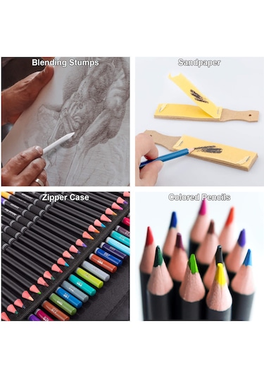 Tuomeng Yağlı Boya Kurşun Seti Sanat Renk Aletleri Başlangıç Boyama Seti 120 Parça Set