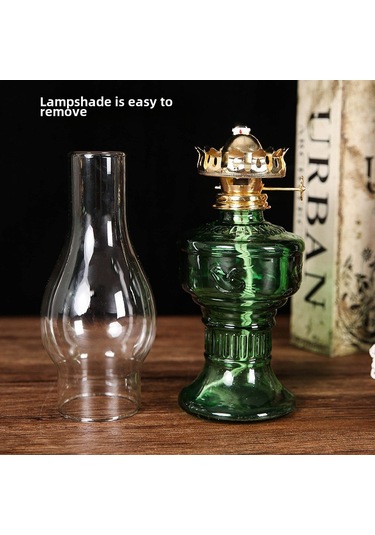 Youmex Lotus Desenli Vintage Petrol Lambası - Kamp, Bahçe, Oturma Odası Dekoratif Işık Kaynağı L555 Şeffaf Klasik Model Diğer