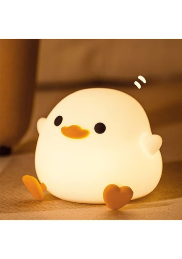 Springsun Çocuklar İçin Silikon Ördek Lamba, Dokunmatik Led Gece Lambası, Şarj Edilebilir, 2 Parlaklık Modu, Ev Dekorasyonu Ve Oyun Eşyası Diğer