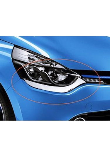 Renault Clio 4 Hb 2012-2016 Arası Krom Far Kaşı 2 Pcs P.çelik