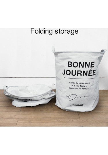 Cbtx 28l Katlanır Çamaşır Sepeti Pamuk Keten Kirli Elbise Sepeti Kulplu, S Beden, 30x40cm - Love Rules Diğer