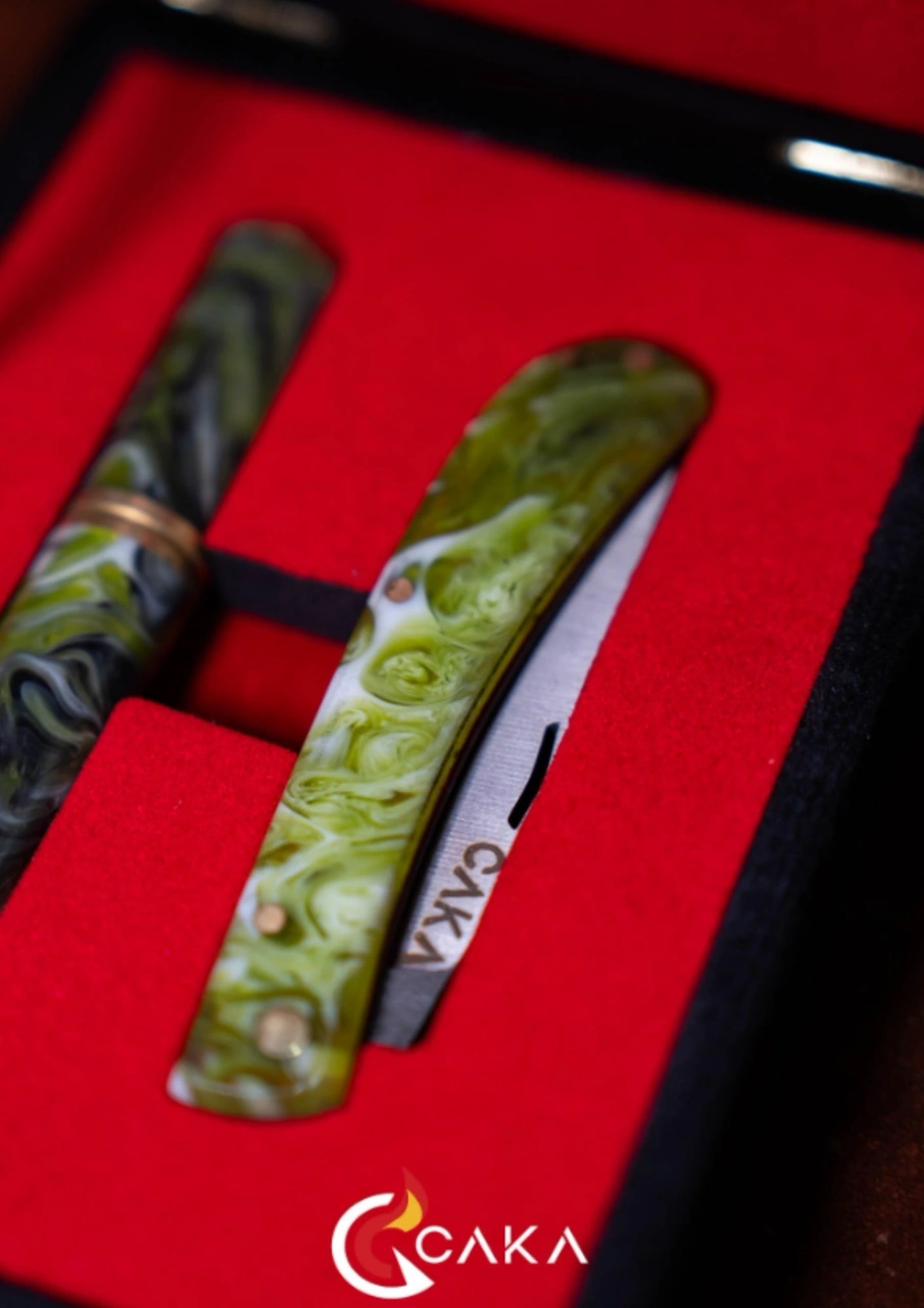 Caka Lighter Orıgın Premium Çakı & Çakmak Seti Yeşil Serisi Yeşil