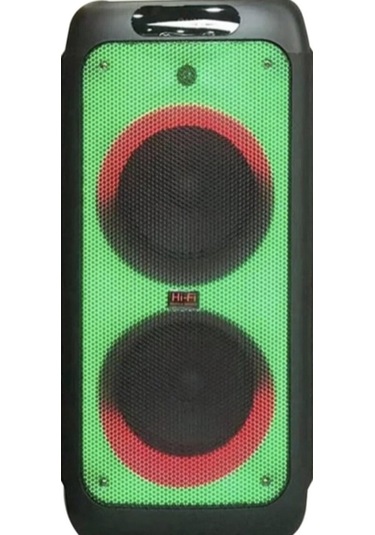 Süper Bass Büyük Boy Bluetooth Hoparlör Led Işıklı Çift Hoparlör Kablosuz Mikrofonlu Karaoke Speaker-135144