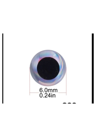 3d Göz - 6 Mm - Jig Rapala Kaşık Silikonlar Için Yapay Göz - 50 A