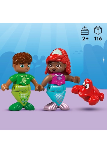 LEGO® DUPLO® │ Disney Ariel’in Sihirli Su Altı Sarayı 10435 - 2 Yaş & Üzeri Çocuklar için Eğitici Oyuncak Yapım Seti (116 Parça)