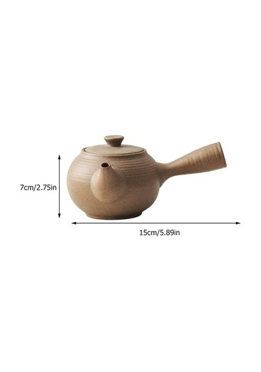 Ulzyvf Yaki Tokoname Tarafı Sevgilisi Klasik Kili Japon Isıtıcısı, Evde Çay Keyfi İçin Pratik Filtreli Çaydanlık, Altın Renkli ALtın