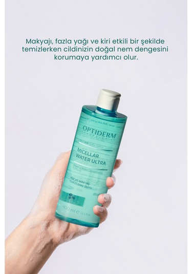 Optiderm Micellar Yüz Ve Makyaj Temizleme Suyu 400 Ml