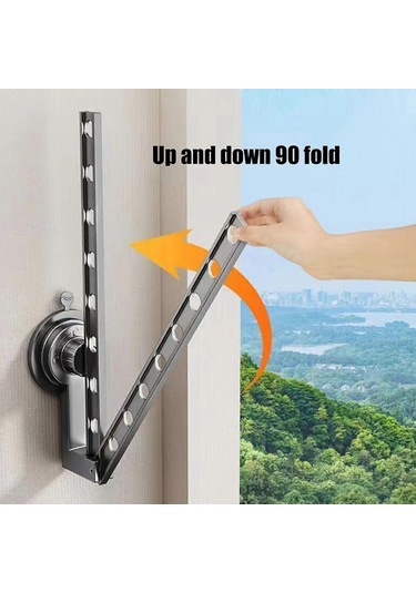 Ganzhoushop Balkon Ve Banyolar İçin Duvar Yüzeylerini Koruyan Kullanışlı Emiş Tabanlı Giysi Kurutma Çözümü Askısı Beyazgri Çok Renkli