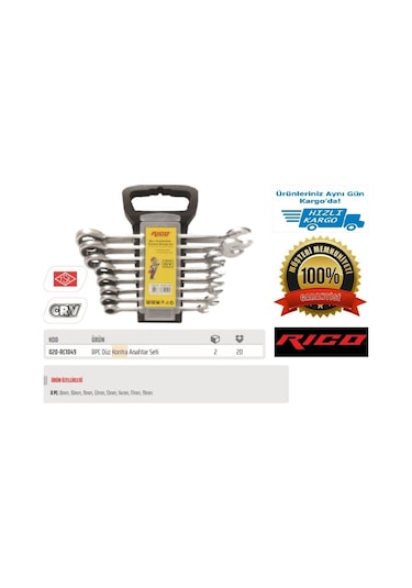 Rico 020-Rc1049 Düz Kontra Klasik Anahtar 8 Parça