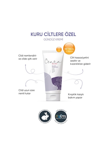 C'enta Beauty Kuru Ciltler için Gündüz Kremi 50 ML + Gece Kremi 50 ML + Tonik 200 ML