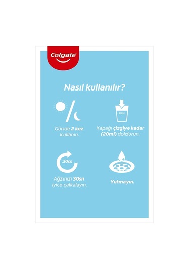Colgate Plax Nane Ferahlığı Plağa Karşı Ağız Bakım Suyu 500 ml x 2 Adet