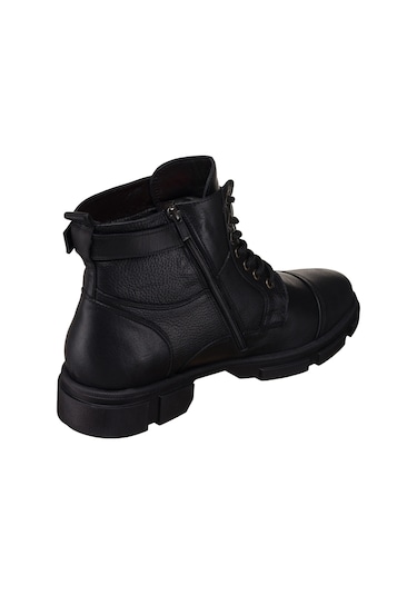 45-46-47-48-49-50 Numara Tr703 Siyah Dana Derisi El İşçiliği Rahat Geniş Kalıp Özel Seri Erkek Bot Siyah