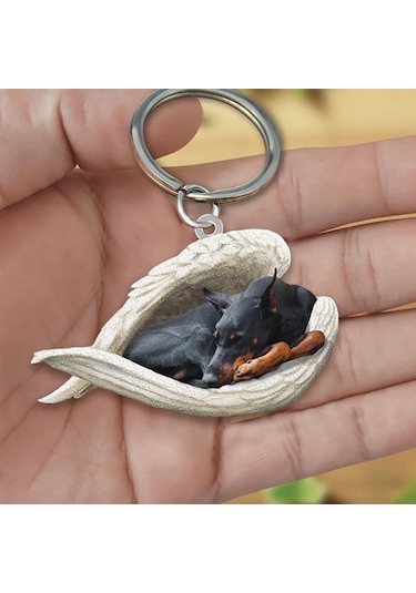 Maiyame Akrilik Köpek Figürlü Anahtar Zinciri - Uv Baskılı, Dayanıklı, Ev Ve Araba Kullanıma Uygun, Sevimli Tasarım Diğer