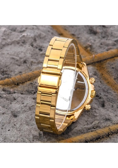 Saattino ST-304248 Çelik Kordon Erkek Kol Saati Gold