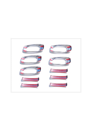 Fiat Fiorino Krom Kapı Kolu Çerçeve 5 Kapı 10 Parça 2008 Üzeri