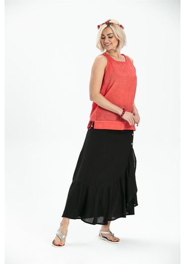 Kolsuz Poplin Zeyno Bluz Mercan Mrcn Mercan