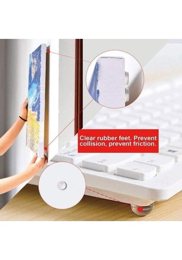 50 Adet 10 Mm Şeffaf Silikon Bazlı Ses Stoperi Duvar Yüzeyi Dolap Kapı Tampon Koruyucu