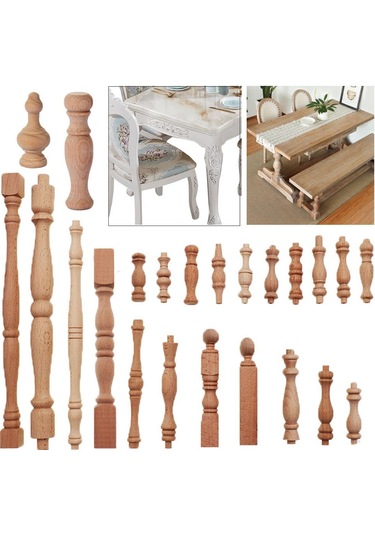 El Sanatları Avrupa Tarzı Mobilya Ayak Bacaklar Dolap Koltuk Ayakları Vintage Ahşap Oyma Ev Dekor 17