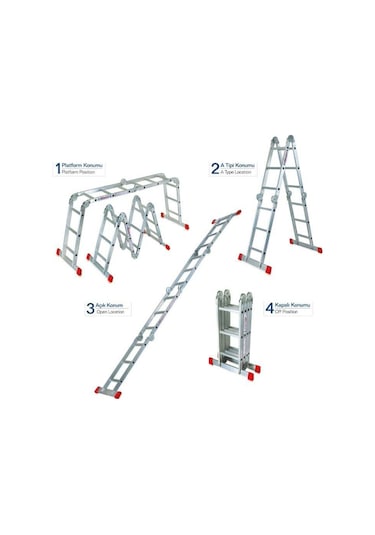 4x4 Basamaklı 470cm Akrobat Merdiven