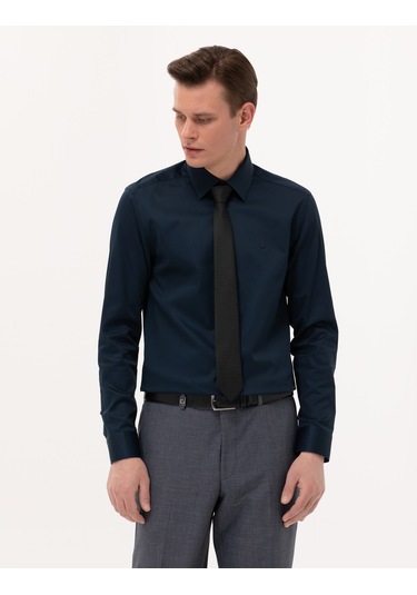 Pierre Cardin Erkek Lacivert Basic Gömlek 50268201-vr033 Lacivert