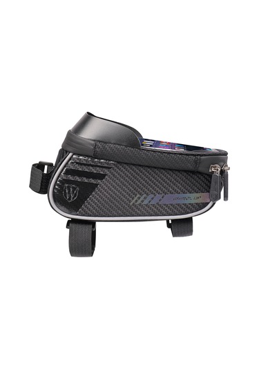 Wheel Up Bisiklet Ön Tüp Çantası, 6,2 Inç Cep Telefonları Için Su Geçirmez Şeffaf Pencere Kesesiyle - Renkli Yansıtıcı Şerit Çok Renkli