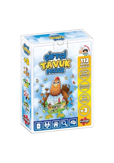 Kidsan 112 Parça Çifçi Tavuk Puzzle