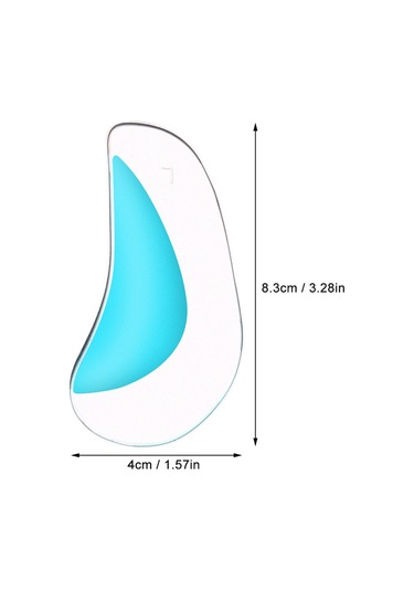 Qingmipy Düz Taban Destekleyici Jel Ayaklık - Plantar Fasiit Ve Ağrı Giderici - Mavi S Beden