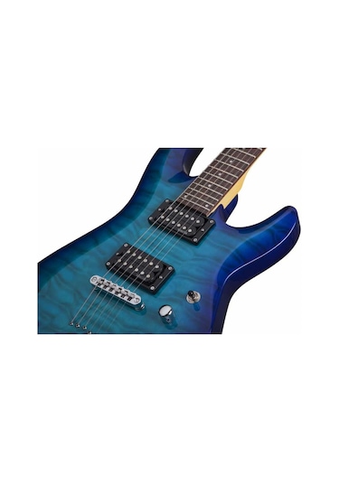 Schecter C-6 Plus Elektro Gitar (Ocean Blue Burst)