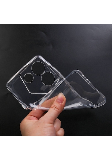 Prolysus Tecno Camon 20 Pro 5g Kılıf Kamera Korumalı Şeffaf Yumuşak Silikon Kılıf
