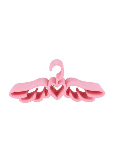 Xiaaokeji 20 Adet Yeni Tasarım Fly Angel Plastik Elbise Askısı, Pembe Sevgi Dolu Kalp Pembe