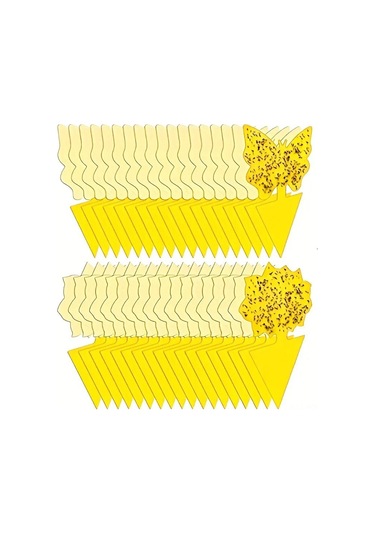 Padalink 36 Adet Sarı Bitki Haşere Tuzağı - Çift Taraflı Güçlü Yapışkan, Uçan Böcekleri Yakala, Dışarı/içeri Uygun, Bitki Ve Saksı İçin