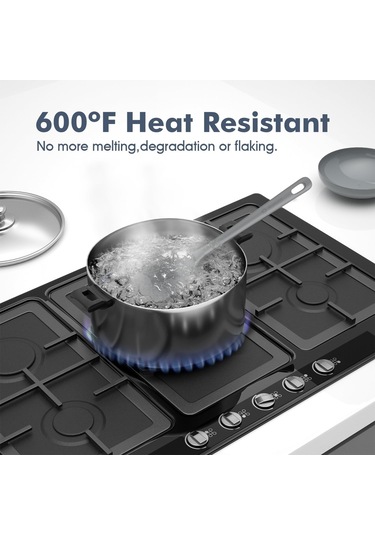 Kosona 700 F Yüksek Sıcaklığa Dayanıklı 6 Parça Yemek Grubu Silikon Spatula Seti Gri - Fritöz, Pişirme Ve Döndürme İçin