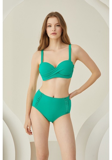 Loya Kadın Yeşil Beauty From Straplez Tek Üst Bikini