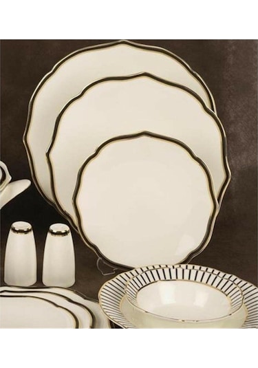 Mikasa Moor Bellini Siyah 74 Parça 12 Kişilik Yemek Takımı