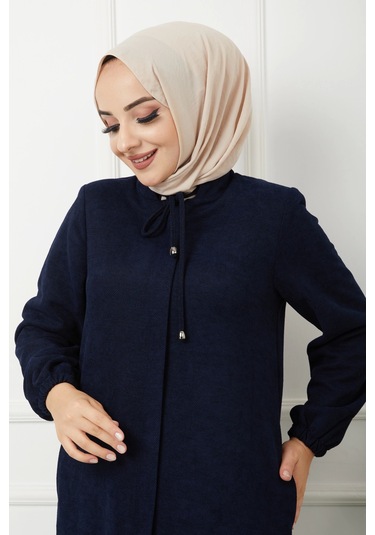 Şönil Kumaş Kışlık Comfort Ferace / Lacivert - F0501 Lacivert