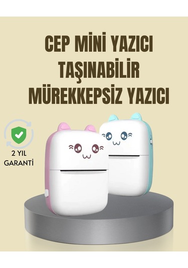 Taşınabilir Mini Termal Yazıcı 200 Dpı Bluetooth Bağlantılı