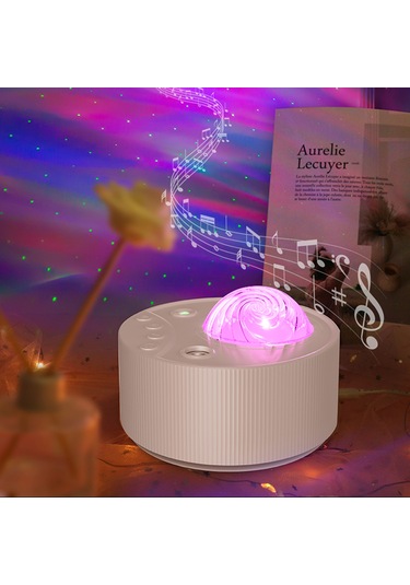 Wezone Romantik Işık Projeksiyon Lambası - Usb Bağlantılı, Uzaktan Kumandalı Gece Lambası Siyah