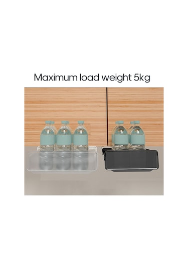 Tenfowee Masa Altı Gizli Çekmeceli Organizasyon Kutusu - Çift Katlı, Deliksiz, Siyah, Kompakt Tasarım Siyah