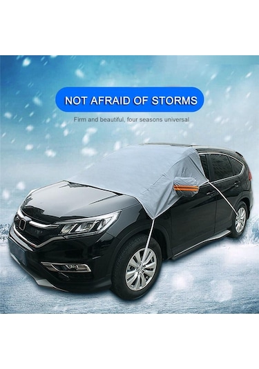 jmsstore Araç Ön Camı Kapağı Güneş Gölge Koruyucusu Anti-donma Kar Cam Kapağı