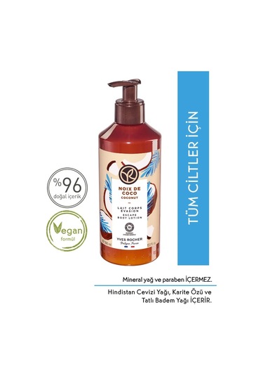 Yves Rocher Tropikal Hindistan Cevizi Özlü Nemlendirici Vücut Losyonu 390 ML